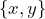 \lbrace x,y \rbrace